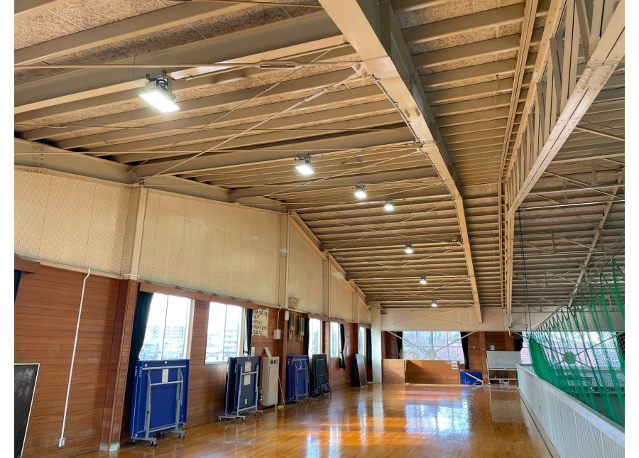 倉敷市立東中学校屋内運動場照明設備改修工事